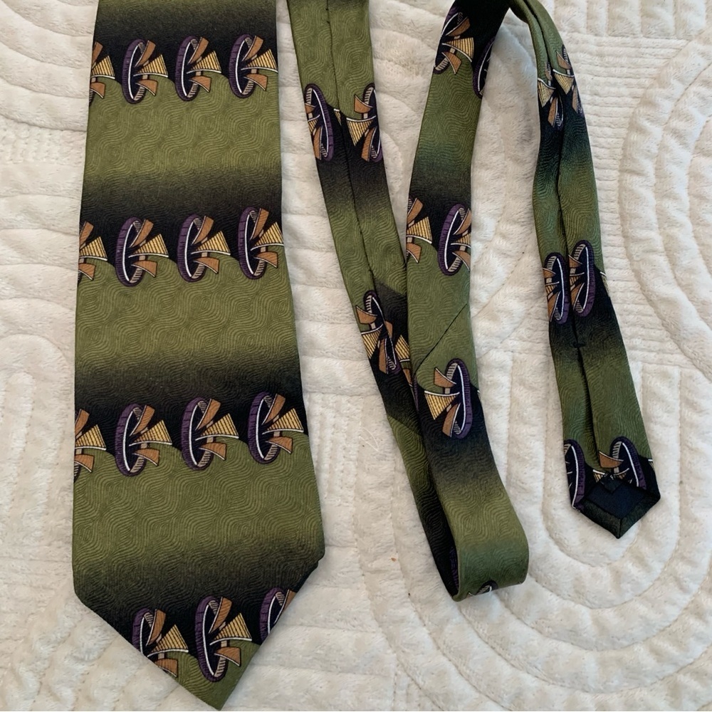 Chez Roffe New York Green Silk Men’s Neck Tie